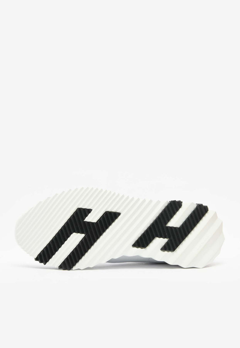 Hermès Bouncing Low-Top Sneakers in White Sport Goatskin and Suede