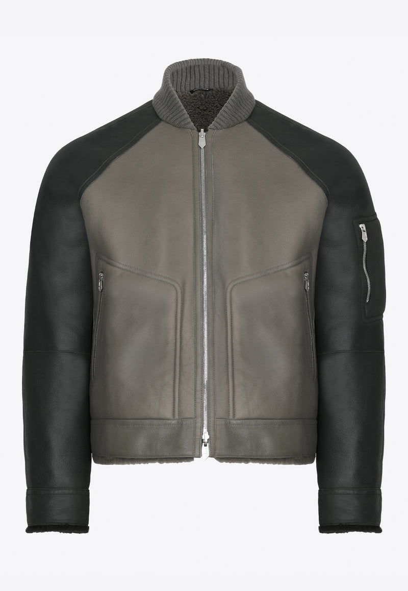 Hermès Reversible Leather and Teddy Jacket Tourbe