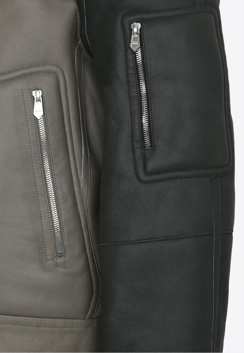 Hermès Reversible Leather and Teddy Jacket Tourbe