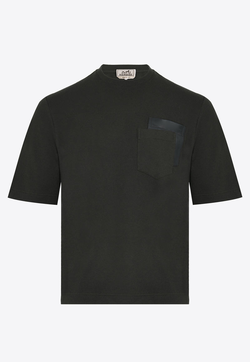Hermès Short-Sleeved Crewneck T-shirt Kaki