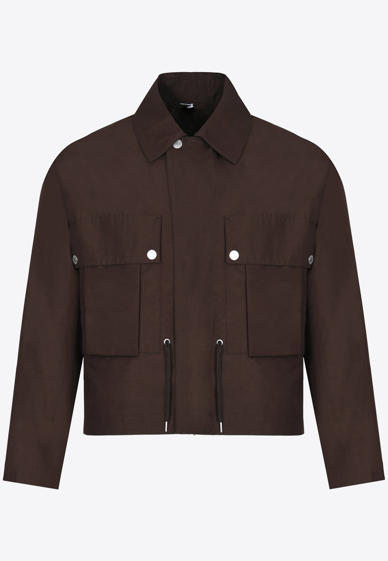 Hermès Zipped Straight Cut Jacket Cacao