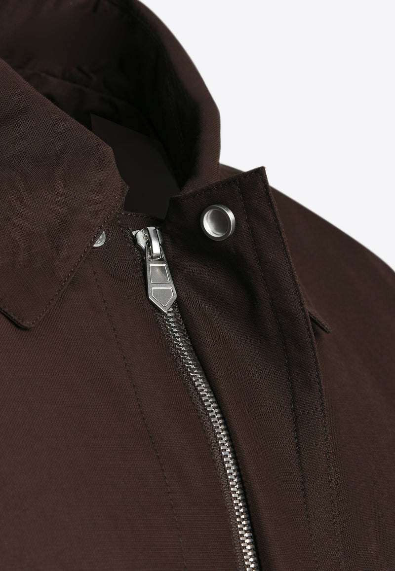 Hermès Zipped Straight Cut Jacket Cacao