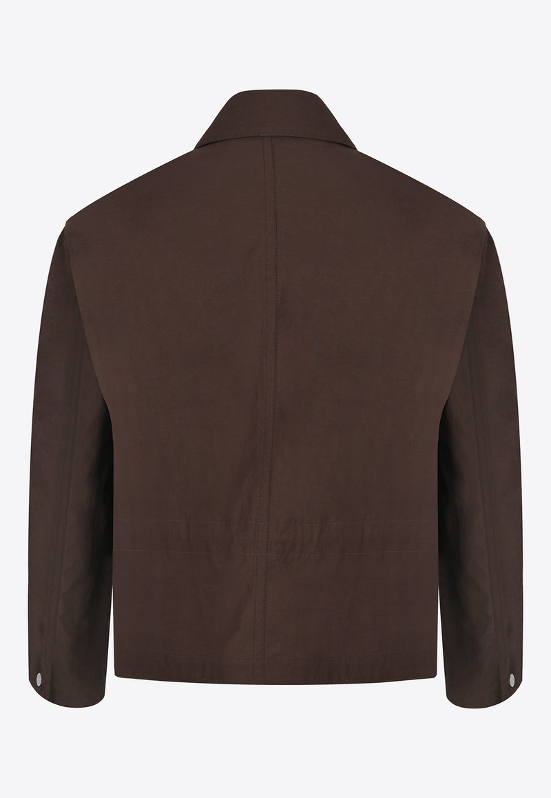 Hermès Zipped Straight Cut Jacket Cacao