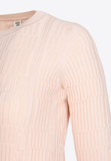 Hermès Coaching Long-Sleeved Sweater Rose Saline