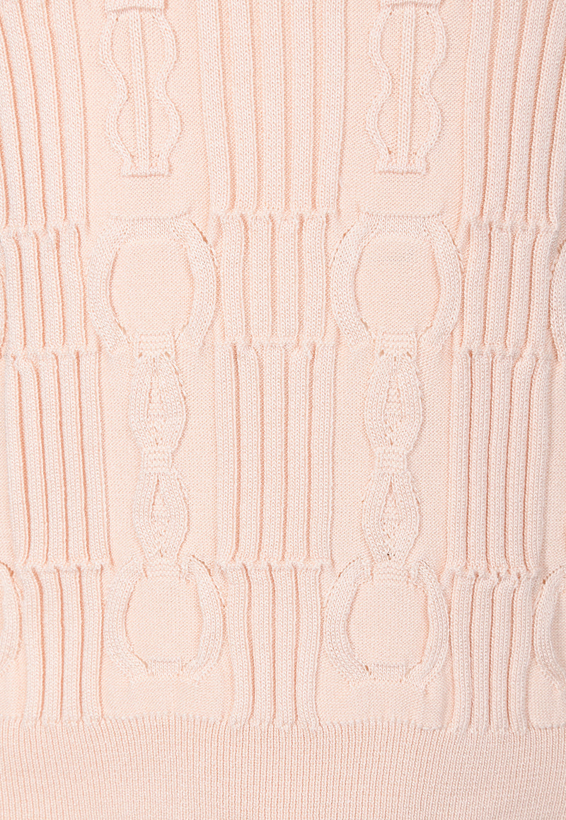 Hermès Coaching Long-Sleeved Sweater Rose Saline