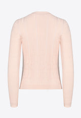 Hermès Coaching Long-Sleeved Sweater Rose Saline
