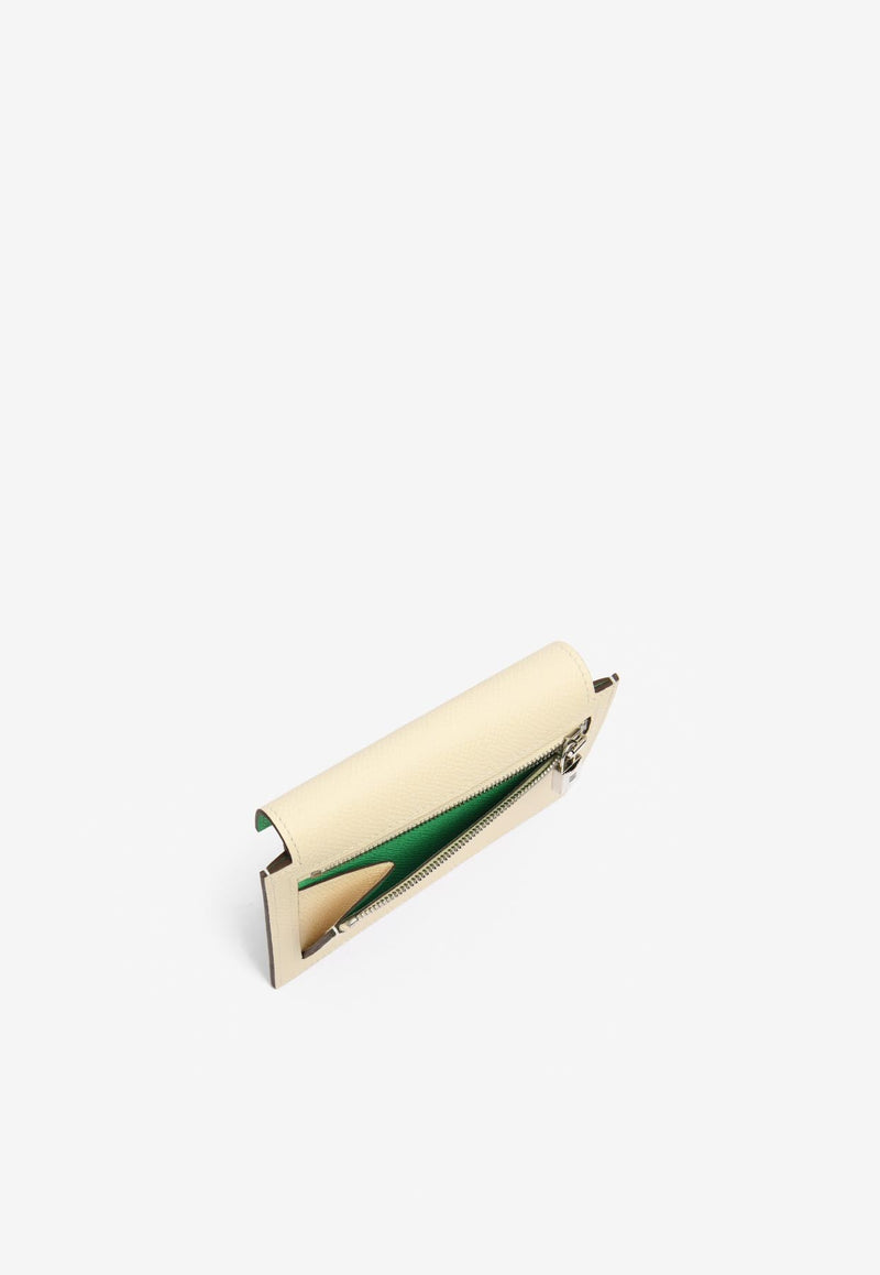 Hermes Kelly Pocket Compact Wallet in Tri-Color Epsom with Palladium Hardware