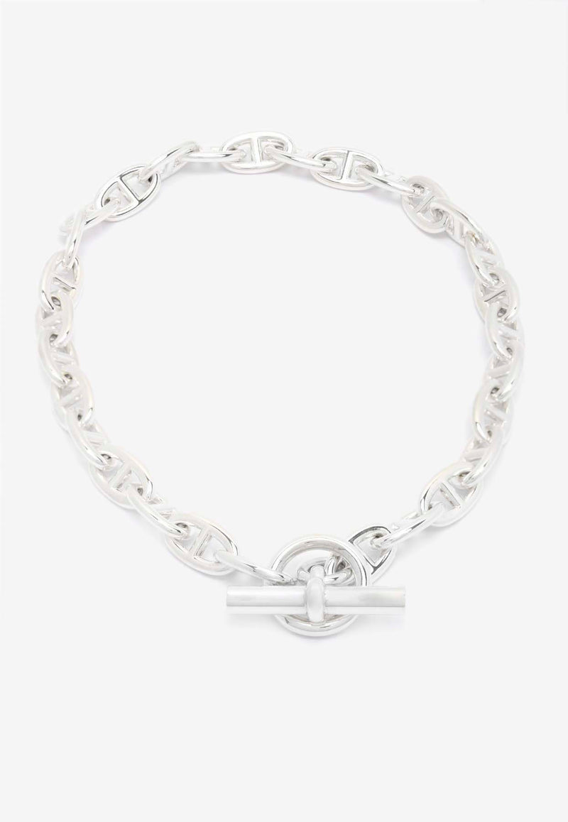 Hermès Chaine d'Ancre GM Necklace in Silver