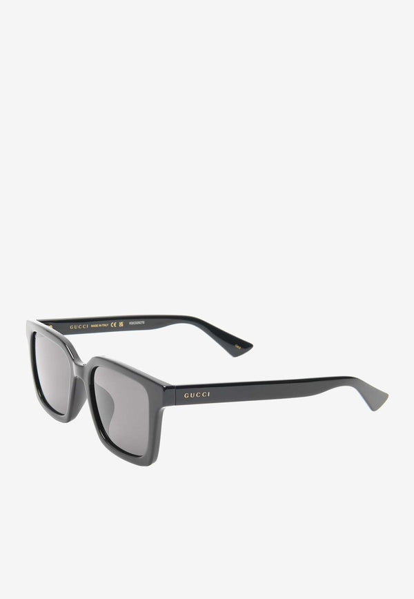 Gucci Square-Shaped Logo Sunglasses Gray GG1582SKBLACK