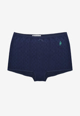 JW Anderson Double-Layer Pointelle Shorts Navy KW1278YN0389_888
