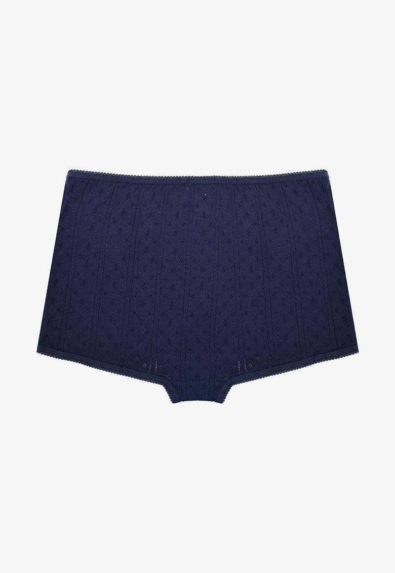 JW Anderson Double-Layer Pointelle Shorts Navy KW1278YN0389_888