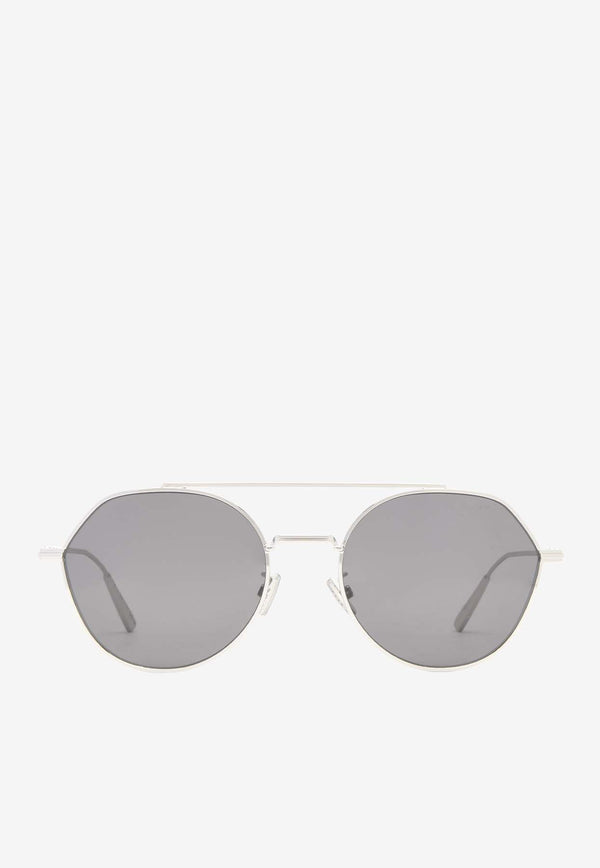 Dior Homme DiorBlackSuit Round-Shaped Sunglasses Gray DM40112U@5416A#SILVER