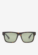Gucci Logo Square Sunglasses Green GG1618SABROWN MULTI