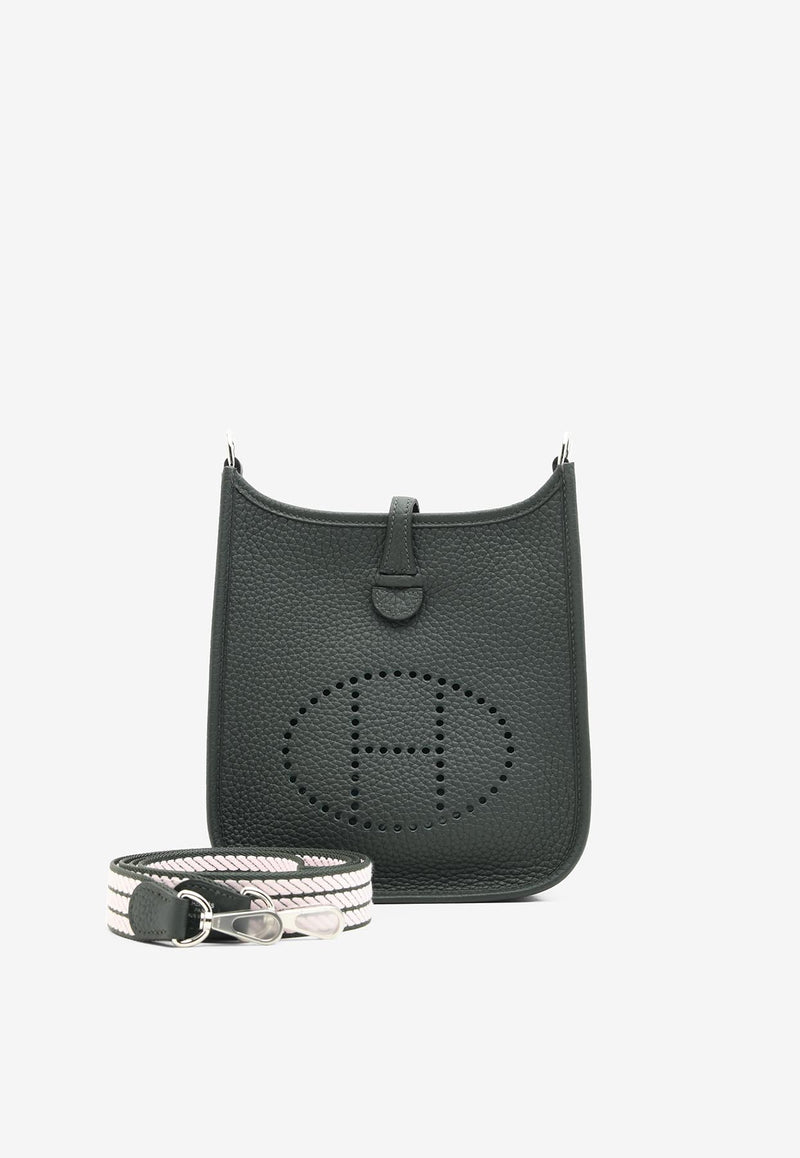 Hermès Mini Evelyne 16 Amazone in Vert Fonce Clemence with Palladium Hardware