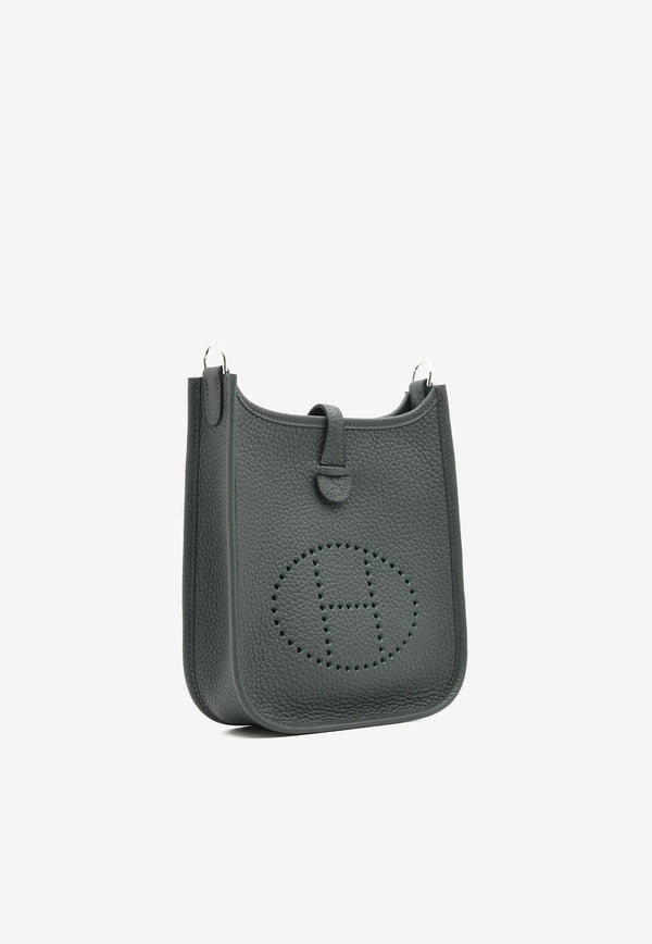 Hermès Mini Evelyne 16 Amazone in Vert Fonce Clemence with Palladium Hardware