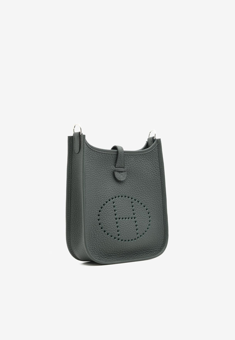 Hermès Mini Evelyne 16 Amazone in Vert Fonce Clemence with Palladium Hardware