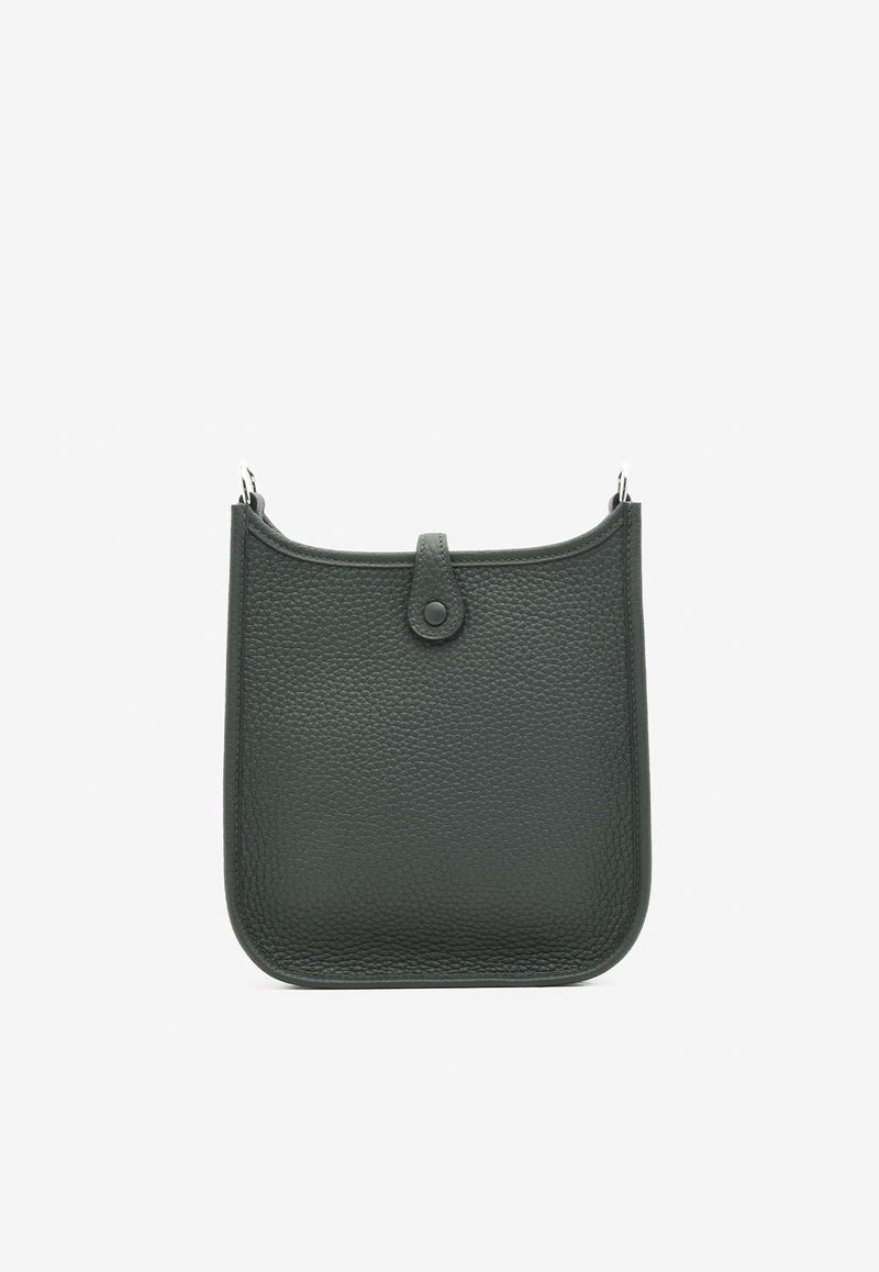 Hermès Mini Evelyne 16 Amazone in Vert Fonce Clemence with Palladium Hardware