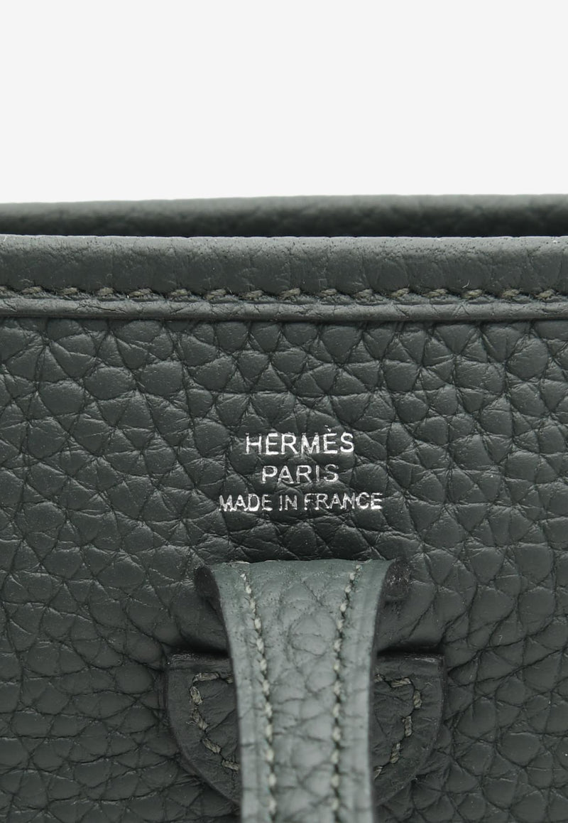 Hermès Mini Evelyne 16 Amazone in Vert Fonce Clemence with Palladium Hardware