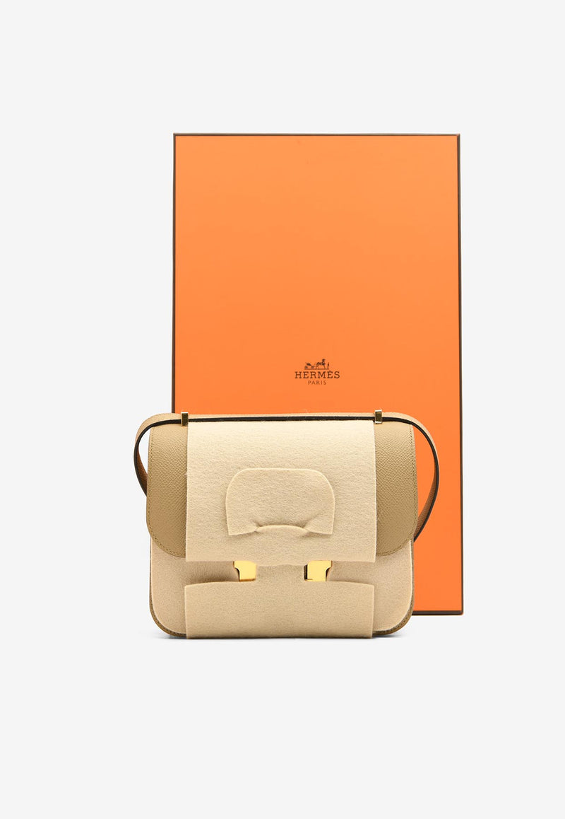 Hermès Constance 18 Miroir in Poussiere Epsom with Gold Hardware