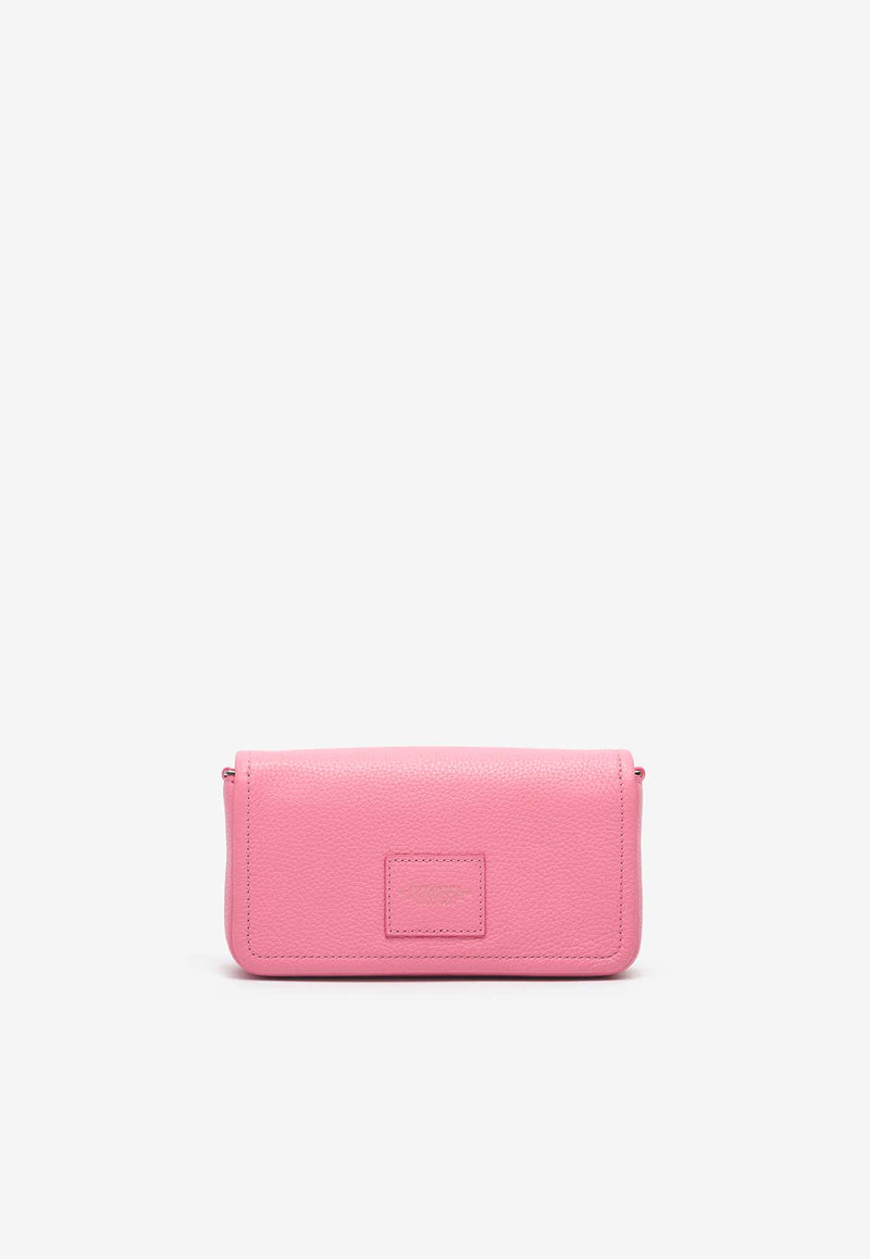 Marc Jacobs The Mini Logo Crossbody Bag in Grained Leather Pink 2S4SMN080S02PINK