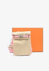 Hermès Kelly Jump Backpack in Rose Bubblegum Ostrich Boreale with Palladium Hardware