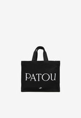 Patou Small Logo Canvas Tote Bag Black AC044-0ESSENTIELBLACK
