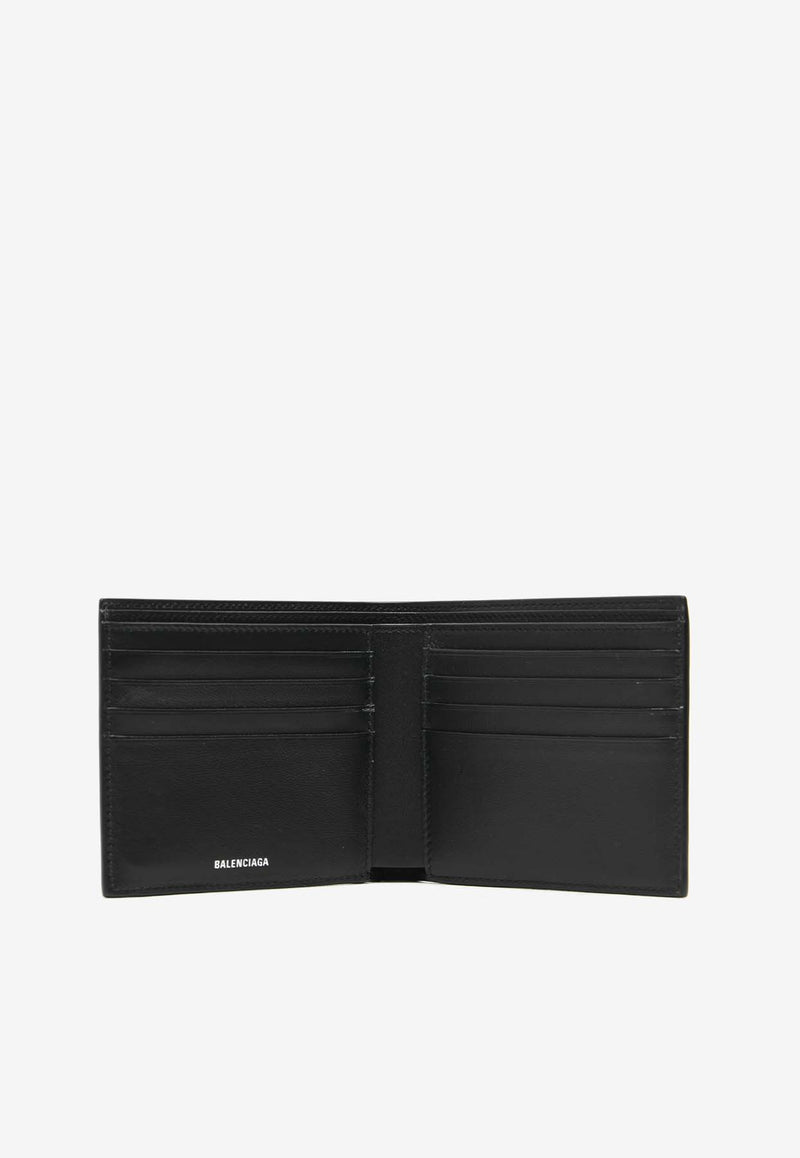 Balenciaga Monaco BB Logo Square Folded Wallet Black 766569-2AAS8BLACK