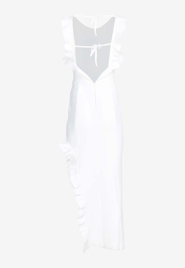 Elliatt Eminent Ruffled Midi Dress White EC7042429BDWHITE