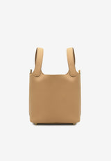 Hermès Picotin Lock 18 in Biscuit Clemence Leather with Gold Hardware