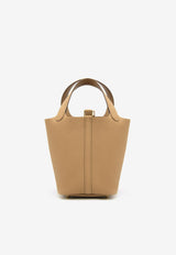 Hermès Picotin Lock 18 in Biscuit Clemence Leather with Gold Hardware
