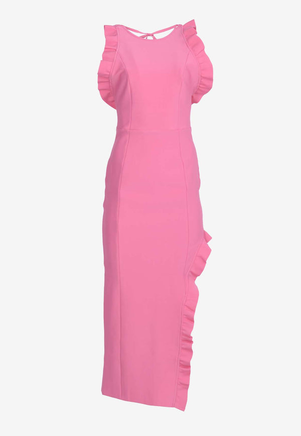 Elliatt Eminent Ruffled Midi Dress Pink EC7042429BDPINK