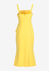 Elliatt Artists Ruffled Midi Dress Yellow E6032427YELLOW