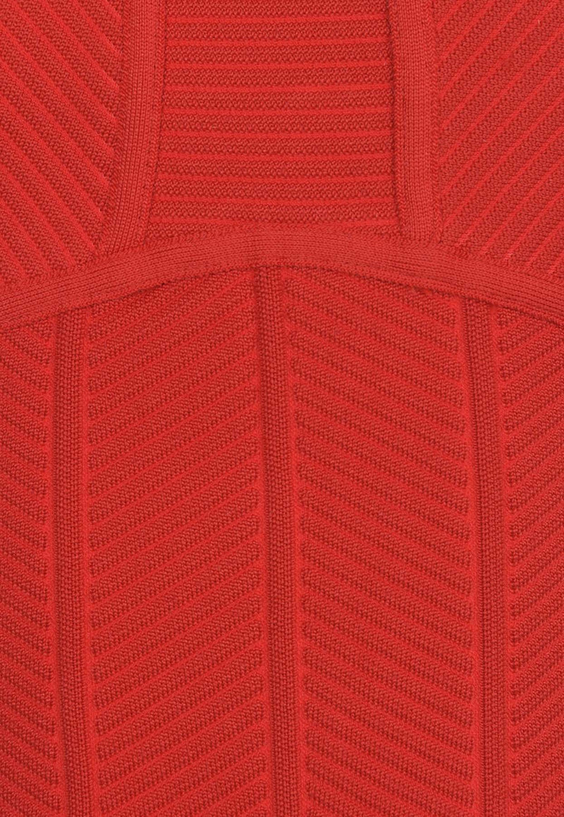 Elliatt Sterling Textured Midi Dress Red EC7042430BDRED