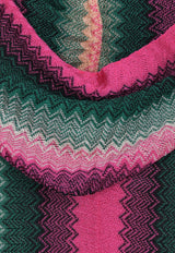 Missoni Zigzag Knit Fringed Poncho Multicolor POUJVID9381PINK MULTI