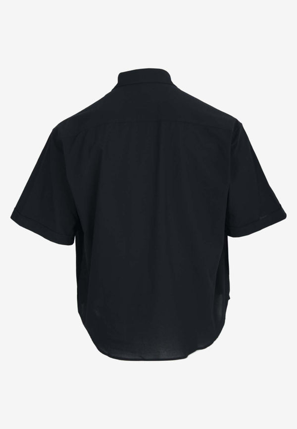 AMI PARIS Ami De Coeur Short-Sleeved Shirt Black HSH240.CO0062BLACK