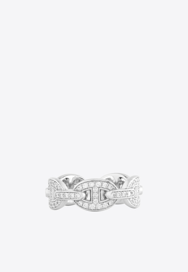 Hermès Chaine d'Ancre Enchaînée PM Ring in White Gold and Diamonds White Gold