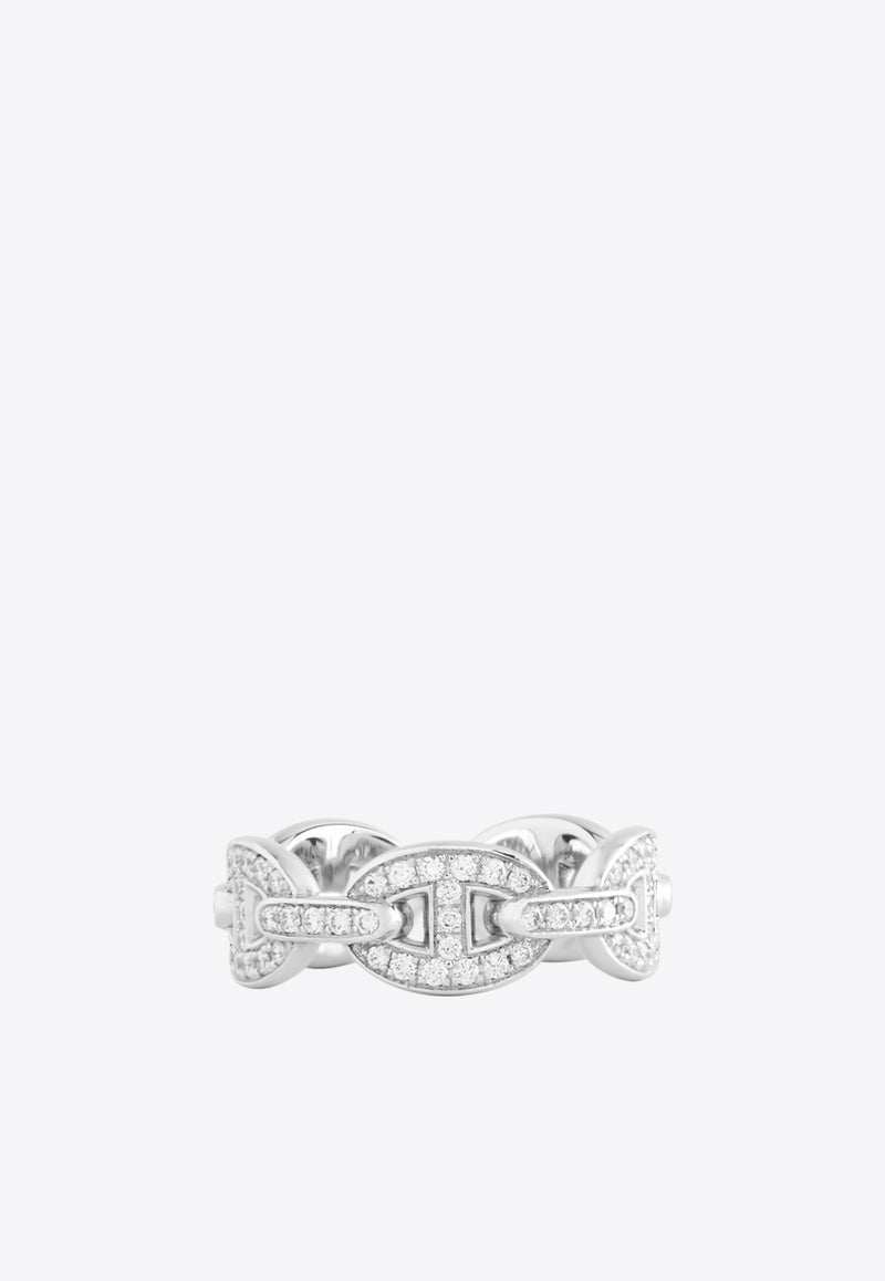 Hermès Chaine d'Ancre Enchaînée PM Ring in White Gold and Diamonds White Gold