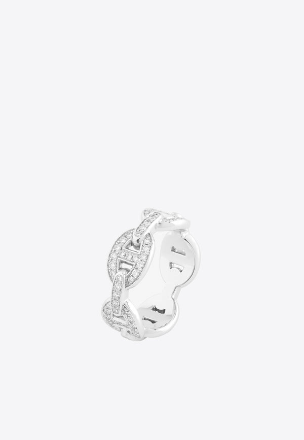 Hermès Chaine d'Ancre Enchaînée PM Ring in White Gold and Diamonds White Gold
