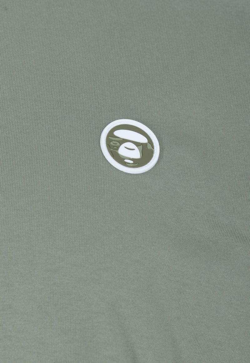 AAPE Now Logo Patch T-shirt Green AAPTEM1414XXMKHXKHAKI