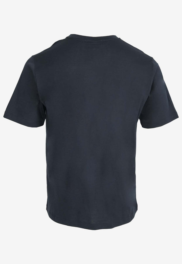 Lardini Basic Crewneck T-shirt Navy EQLTMC58NAVY