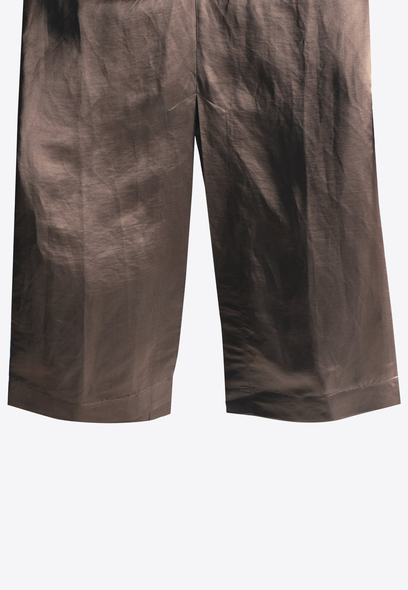 Loulou Studio Silk-Blend Maxi Dress Brown RUBYLI/Q_LOULO-DT