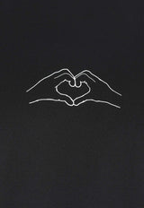 Neil Barrett Heart Shape  Print Slim-Fit T-shirt Black MY70262A-Y530BLACK/WHITE