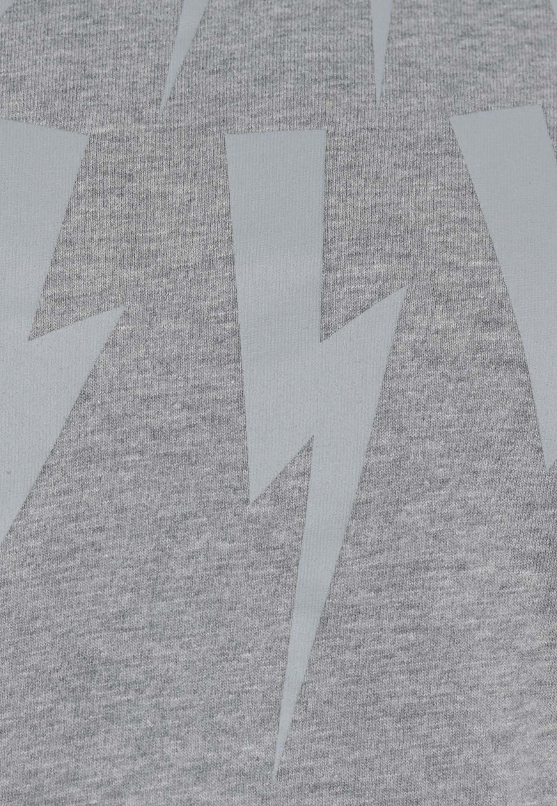 Neil Barrett Thunderbolt Print Slim T-shirt Gray MY70007S-Y524GREY