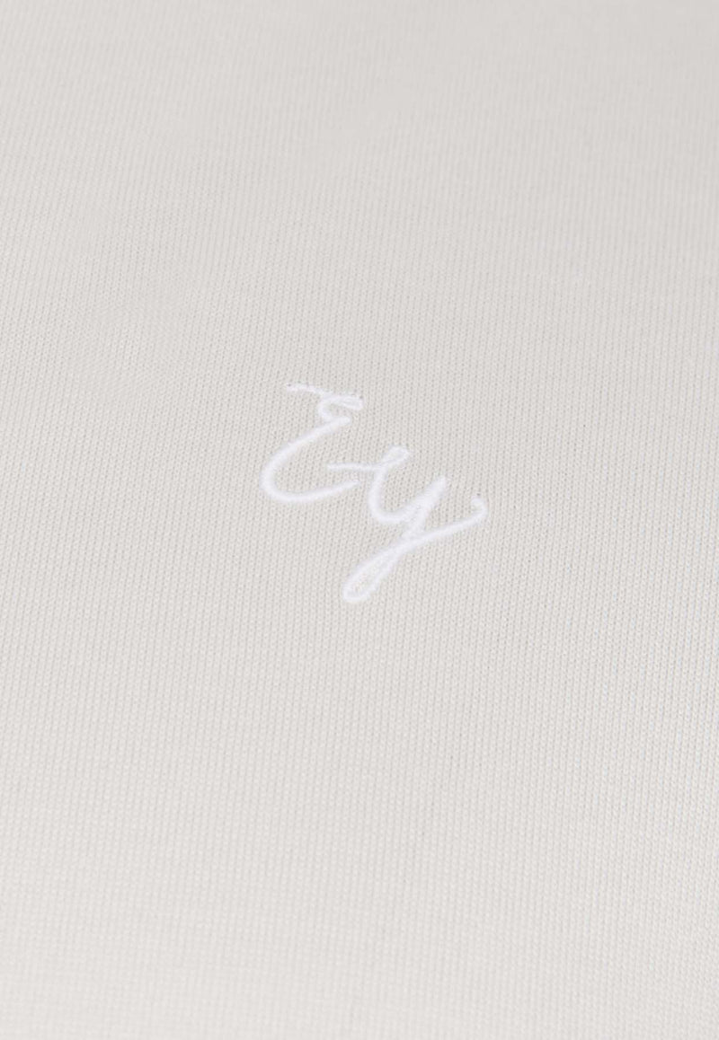 Eleventy Logo Embroidered Double Layer T-shirt Gray J75TSHJ05TES0J298DARK GREY/FLINT