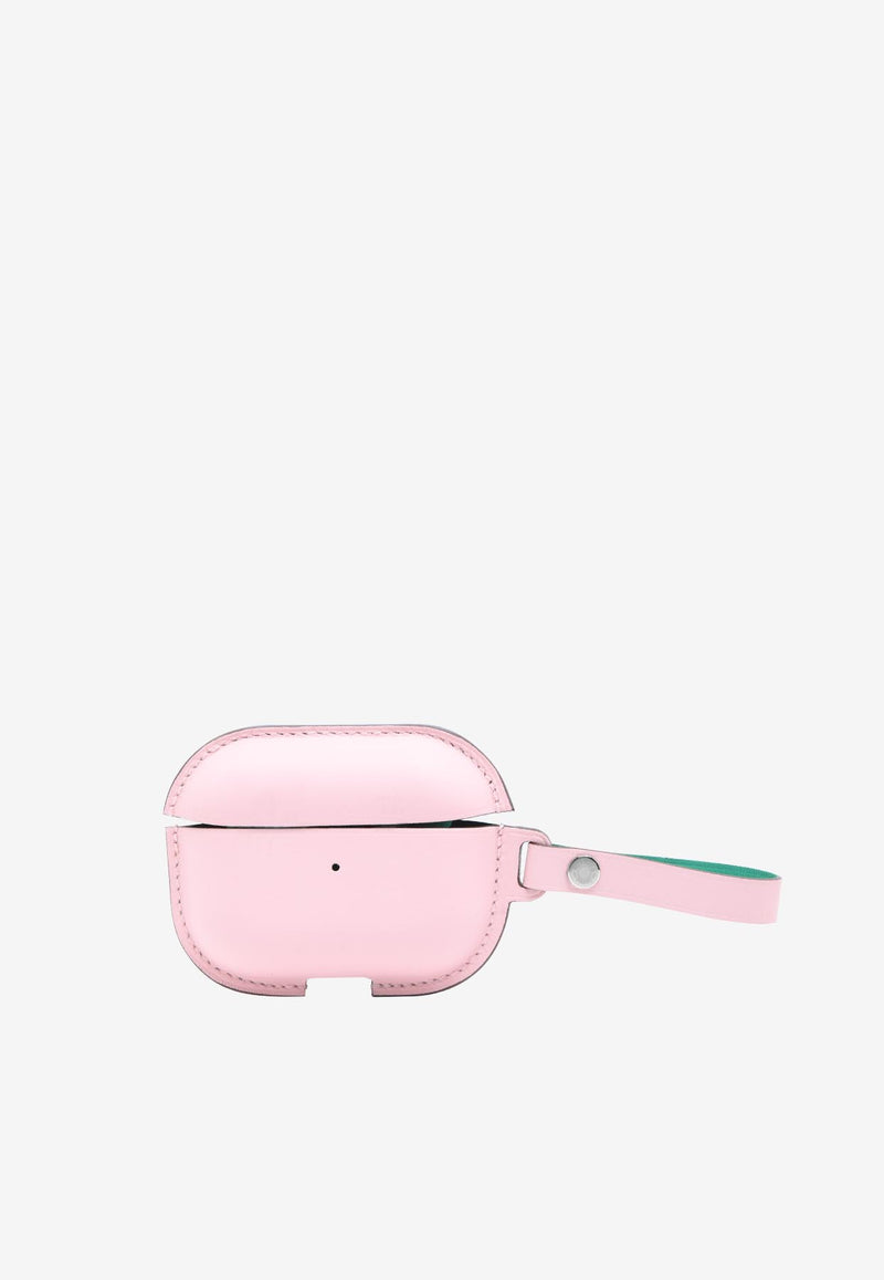 Hermès AirPods Pro 2 Case in Rose Sakura and Menthe Swift Leather