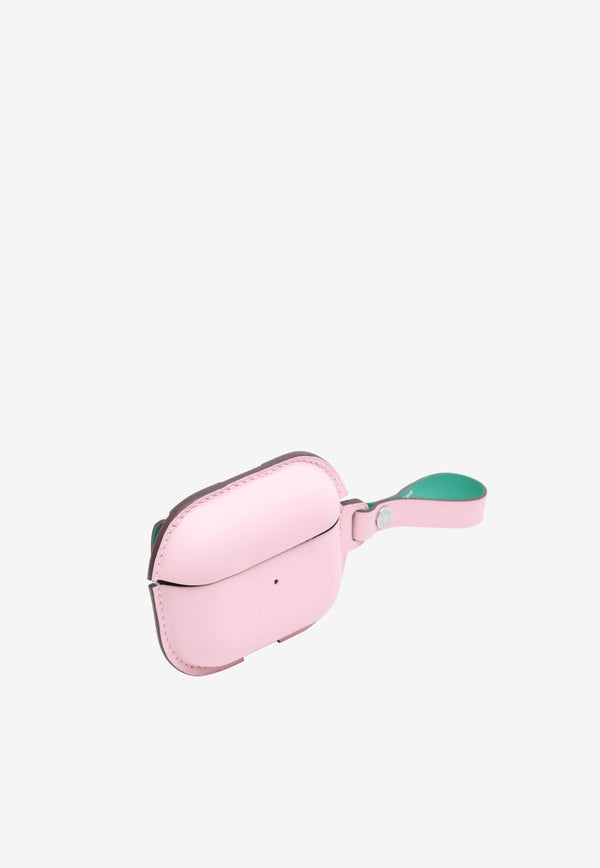 Hermès AirPods Pro 2 Case in Rose Sakura and Menthe Swift Leather