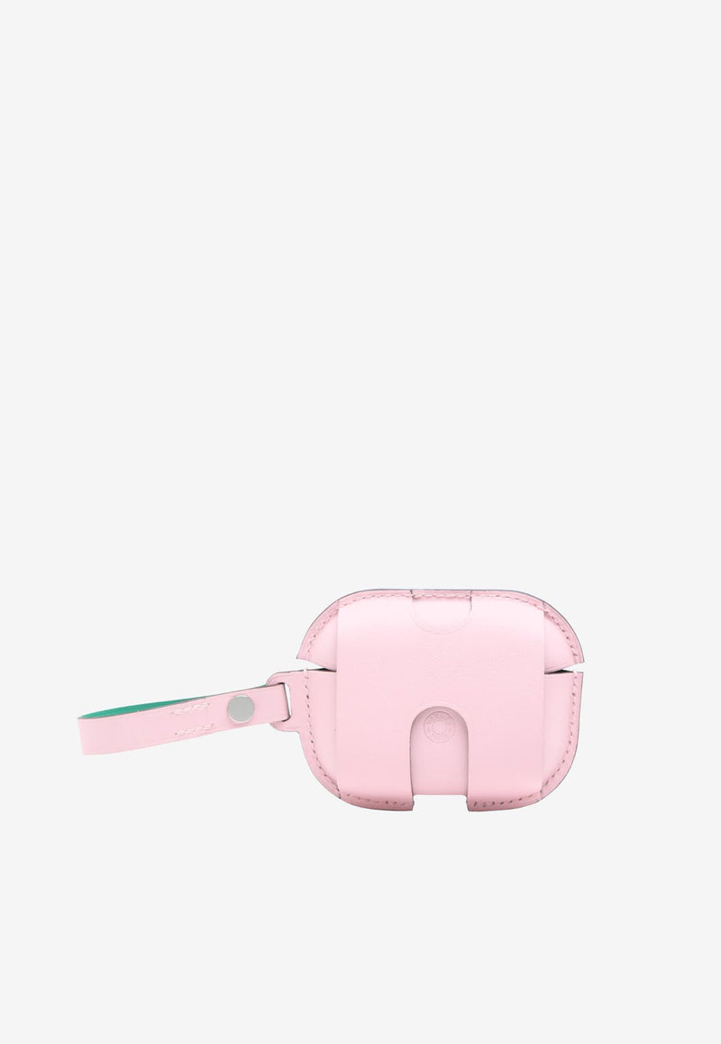 Hermès AirPods Pro 2 Case in Rose Sakura and Menthe Swift Leather