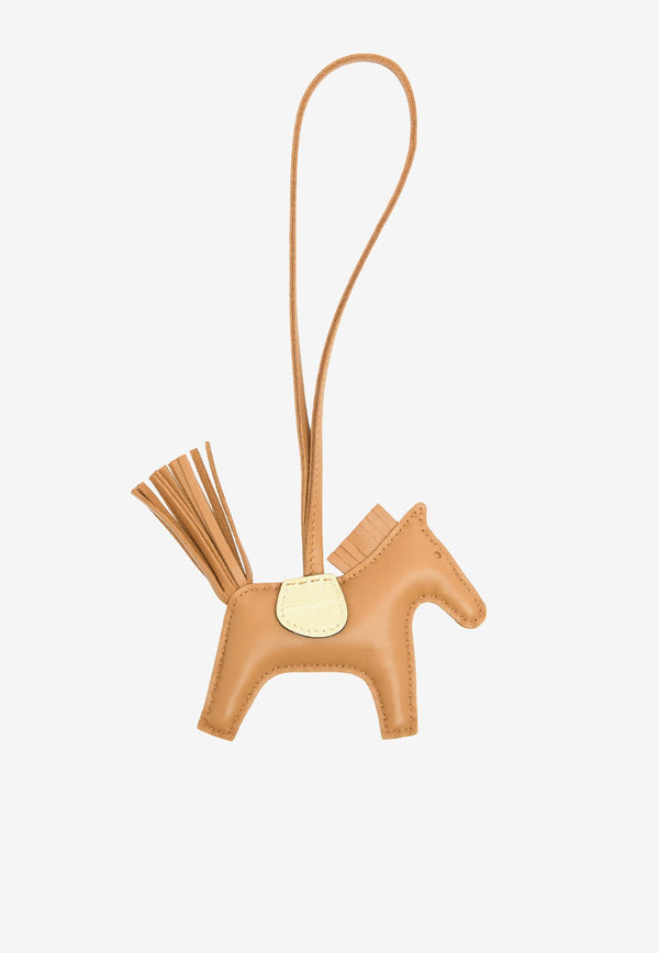 Hermès PM Rodeo Charm Touch in Sesame Milo and Vanille Matte Alligator