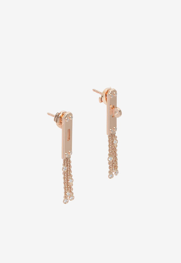 Hermès Kelly Gavroche Earrings PM in Rose Gold and Diamonds