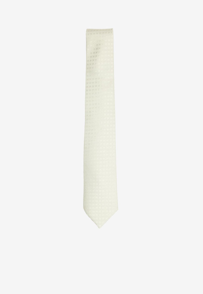 Hermès Faconnee H Tie in Silk